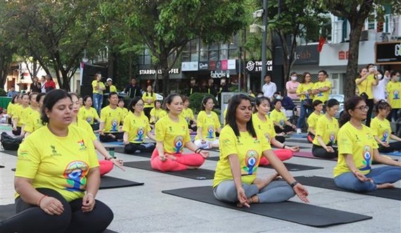 近千人參加第八屆國際瑜伽日活動 