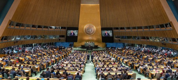 古特雷斯在聯大第77屆會議一般性辯論開幕式上發言。聯合國圖片/Cia Pak 