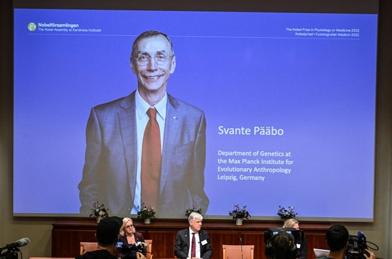 瑞典科學家斯萬特‧帕博獲得今年諾貝爾生理學或醫學獎。（圖：AFP）