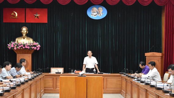 Đồng chí Trần Lưu Quang phát biểu chỉ đạo thực hiện tuyến metro số 2 Bến Thành - Tham Lương