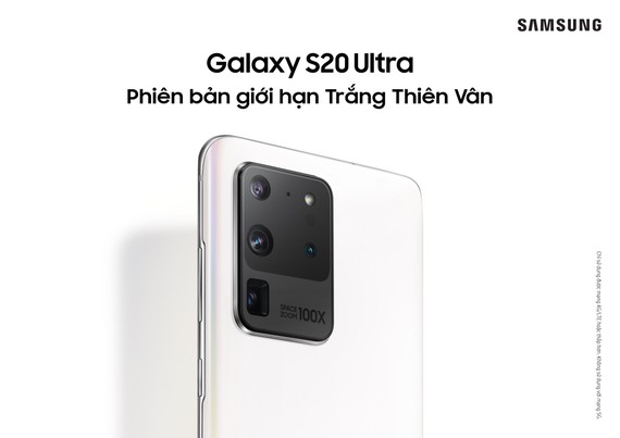 Galaxy S20 Ultra phiên bản giới hạn Trắng Thiên Vân ra mắt tại thị trường Việt Nam 