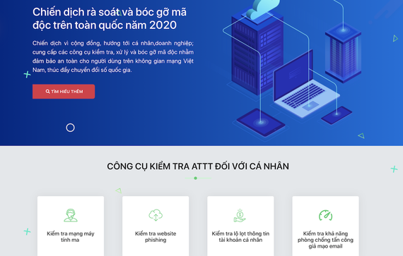 Người dùng Việt Nam được sử dụng phần mềm phòng chống mã độc miễn phí tại website https://khonggianmang.vn