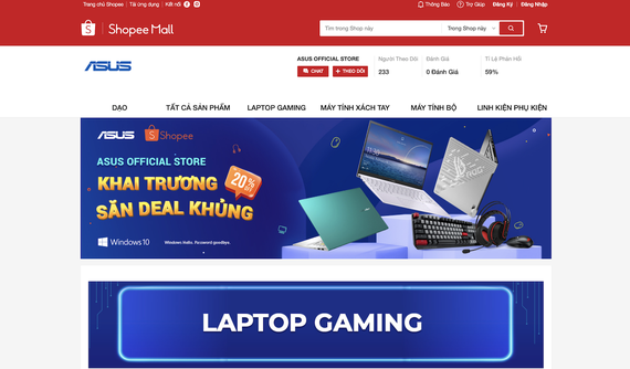 ASUS Official Store trên Shopee 