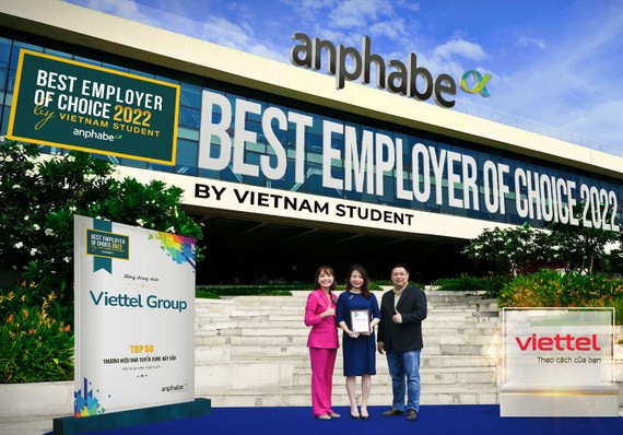 Viettel được bình chọn là thương hiệu tuyển dụng hấp dẫn nhất đối với sinh viên Việt Nam t
