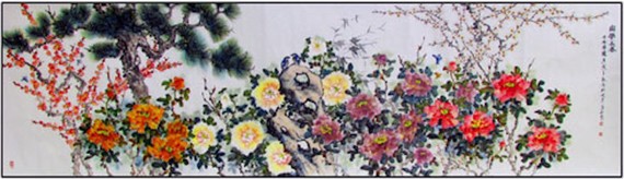 “富貴長春”乃張漢明書畫家的名畫之一。