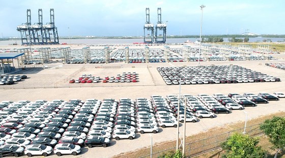 Imported cars at SPCT Port. (Photo: SGGP)