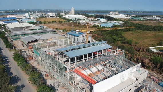 A paper mill is under construction in Hiep Phuoc Industrial Park in Ho Chi Minh City. (Photo: SGGP)