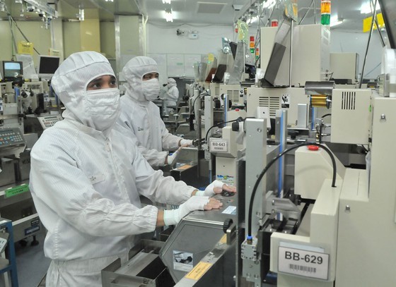 Production at a Japanese company in Tan Thuan Export Processing Zone in HCMC. (Photo: SGGP)