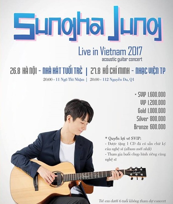 Korean guitarist Sungha Jung to perform in Vietnam