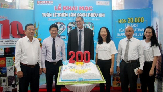 Book exhibition celebrating the 200th year in business for HarperCollins at Nguyen Hue Book Store in Ho Chi Minh City