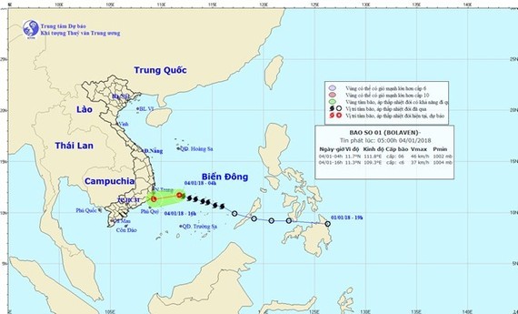 The move of storm Bolaven (Source: nchmf.gov.vn)