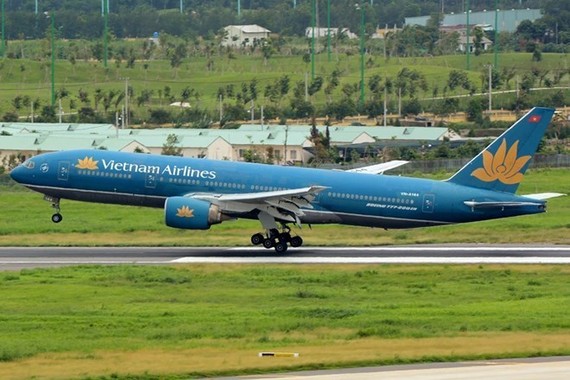 An aircraft of the national flag carrier Vietnam Airlines. (Photo: VNA)