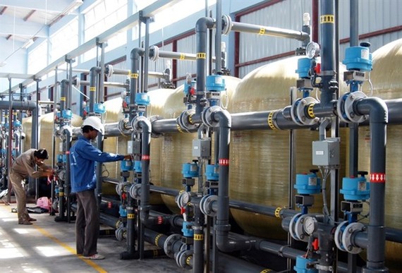 Clean water treatment system being operated in HCM City’s C​an Gi​o district. (Photo: VNA)