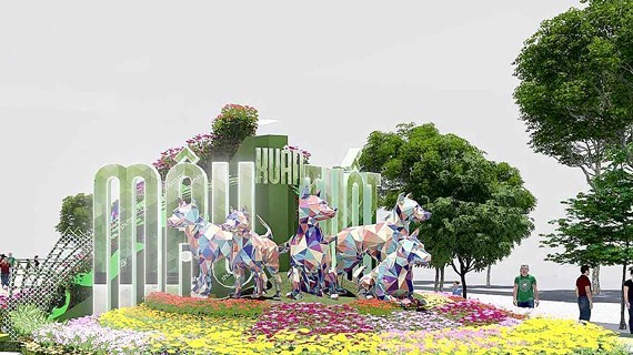 Designs of 2018 Nguyen Hue Flower Street