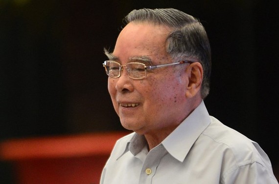 Former Prime Minister Phan Van Khai at a symposium in 2015. (Source: tuoitre.vn)