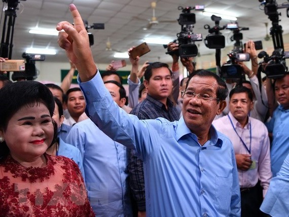 Cambodian PM Hun Sen on July 29 (Source: AFP)