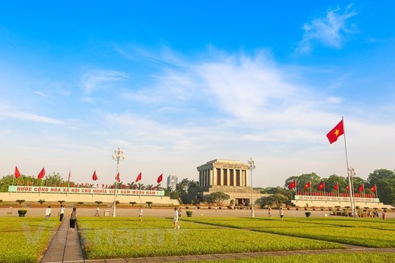 The Ho Chi Minh Mausoleum and Ba Dinh Square, where then President Ho Chi Minh read the Declaration of Independence announcing the foundation of the Democratic Republic of Vietnam - now the Socialist Republic of Vietnam, on September 2, 1945 (Photo: VNA)