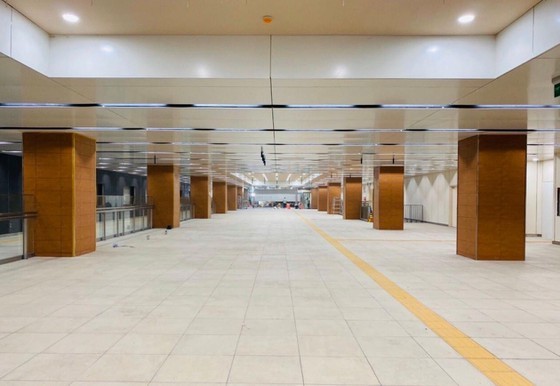 The Municipal Theater four-floor underground terminal linking Nguyen Hue and Dong Khoi streets of Ho Chi Minh City's first metro line (Photo: SGGP)