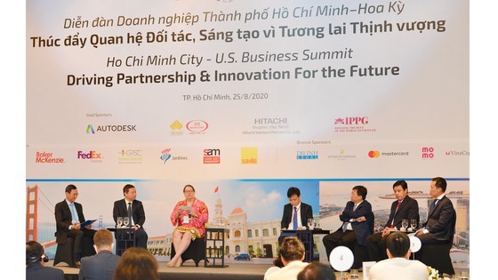 The HCMC - U.S. Business Summit: Driving Partnership and Innovation for the Future marking the 25th anniversary of US-Viet Nam diplomatic ties opens in HCMC. (Photo: SGGP)