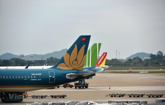 Planes of some Vietnamese airlines (Photo: VNA)