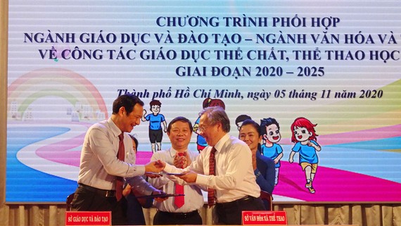 Sở GD-ĐT và Sở VH-TT TPHCM ký kết chương trình phối hợp về công tác giáo dục thể chất và thể thao học đường giai đoạn 2020-2025