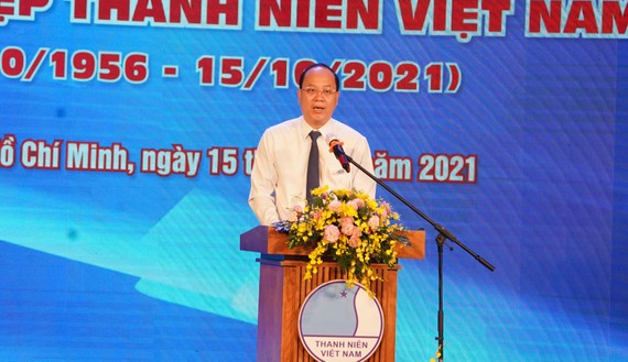  Phó Bí thư Thành ủy TPHCM Nguyễn Hồ Hải phát biểu tại lễ kỷ niệm. Ảnh: DŨNG PHƯƠNG