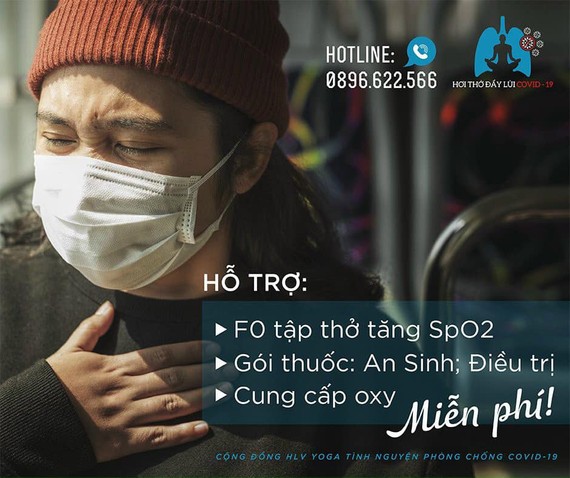 Trao hơi thở đẩy lùi Covid-19 Người dân cần trợ thở có thể liên lạc số điện thoại đường dây nóng của dự án “Hơi thở đẩy lùi Covid-19”
