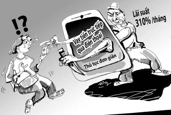 Bẫy “tín dụng đen”: Biến tướng, len lỏi từng ngõ ngách Minh họa: ANH DŨNG