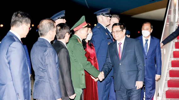 Đưa quan hệ ASEAN - Hoa Kỳ lên tầm cao mới Thủ tướng Phạm Minh Chính đến Washington D.C. (Hoa Kỳ). Ảnh: TTXVN