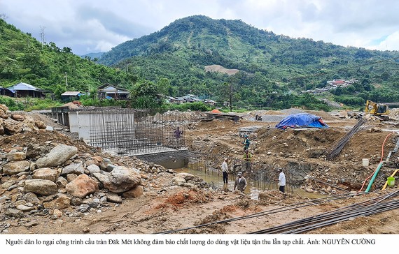 Công trình dùng vật liệu không đảm bảo chất lượng Công trình dùng vật liệu không đảm bảo chất lượng