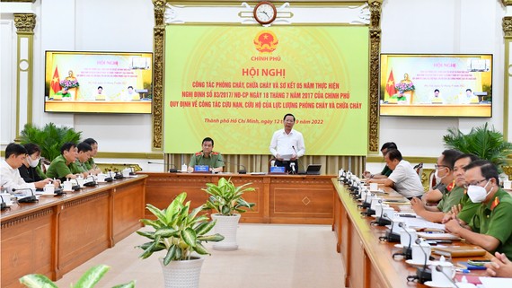 TPHCM kiến nghị tách đội cứu nạn cứu hộ khỏi lực lượng phòng cháy chữa cháy Quang cảnh Hội nghị Công tác phòng cháy chữa cháy.Ảnh:VIỆT DŨNG