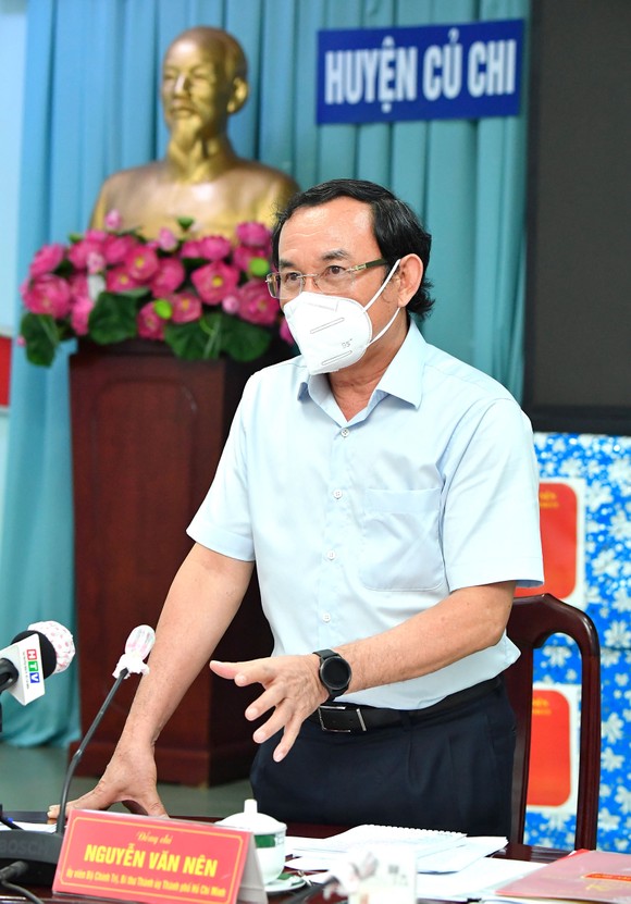Đồng chí Nguyễn Văn Nên: Huyện Củ Chi và quận 7 là hai mũi đột phá để thí điểm kịch bản 'bình thường mới' cho TPHCM ảnh 1