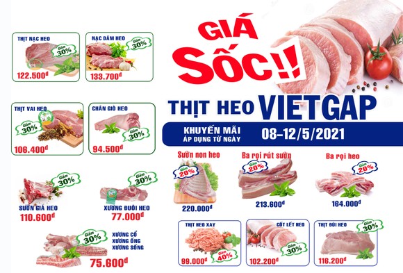 Sagrifood giảm giá thịt heo VietGAP lên đến 40% ảnh 1