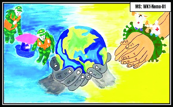 Hệ thống Trường mầm non Thế giới trẻ thơ (Worldkids): Đấu giá tranh 'Chia sẻ yêu thương' ảnh 1