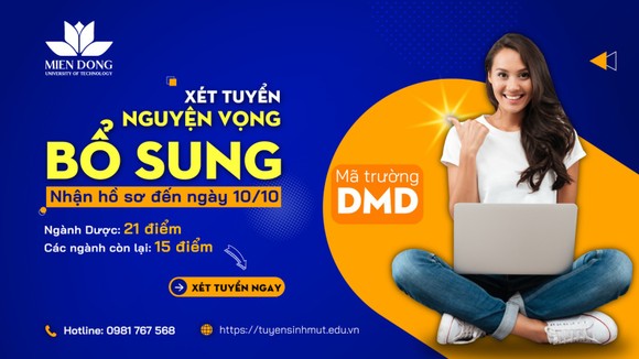 MUT mở thêm cơ hội cho thí sinh bằng xét tuyển nguyện vọng bổ sung, nhận hồ sơ đến ngày 10-10 ảnh 1