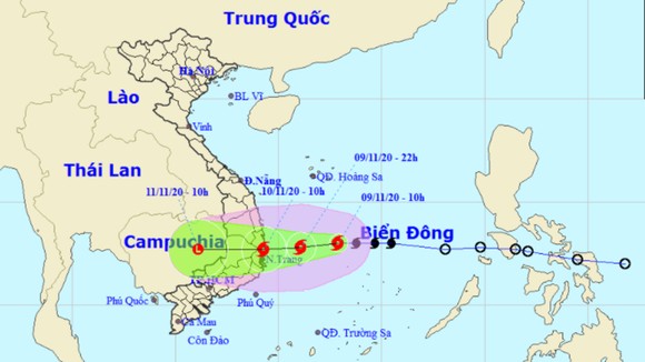 Bão số 12 đi vào đất liền các tỉnh từ Bình Định đến Ninh Thuận ảnh 1
