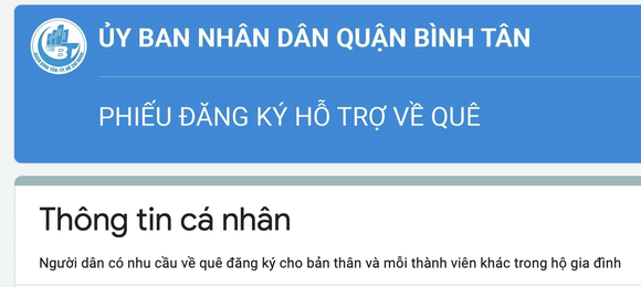 Quận Bình Tân hỗ trợ lần 3 cho người dân trước khi về quê ảnh 1