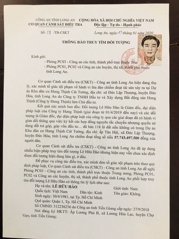 Truy tìm nhiều lãnh đạo công ty bất động sản “ma” lừa đảo chiếm đoạt tài sản hơn 57 tỉ đồng ảnh 4