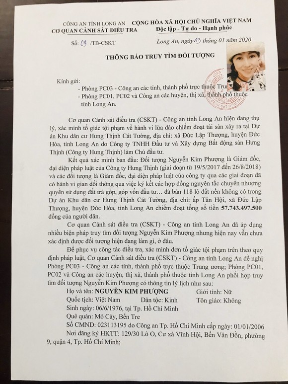 Truy tìm nhiều lãnh đạo công ty bất động sản “ma” lừa đảo chiếm đoạt tài sản hơn 57 tỉ đồng ảnh 3