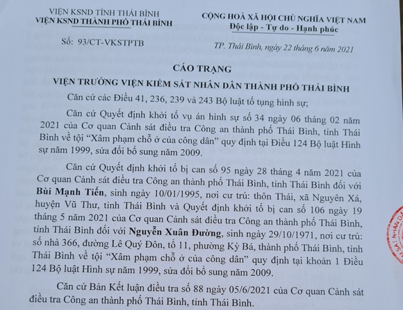 Hoàn tất cáo trạng truy tố Đường 'Nhuệ' vì xâm phạm chỗ ở ảnh 1
