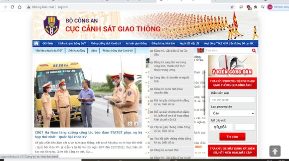 Từ 21-7, người dân đăng ký, khai báo phương tiện hoàn toàn trực tuyến ảnh 1
