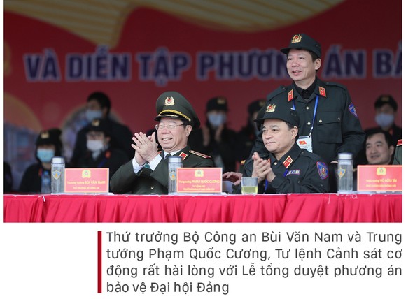 Các lực lượng tổng duyệt phương án bảo vệ Đại hội Đảng lần thứ XIII ảnh 13