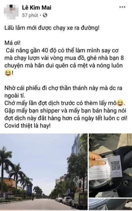 Đà Nẵng: Dùng giấy đi chợ vượt chốt kiểm soát đến nhà bạn trò chuyện rồi về...đăng facebook ảnh 1