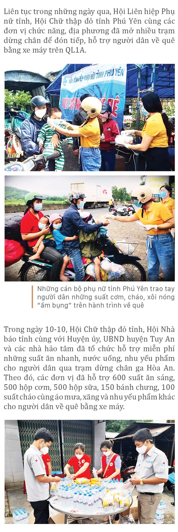 Nồng ấm nghĩa tình miền Trung hỗ trợ dòng người về quê ảnh 41