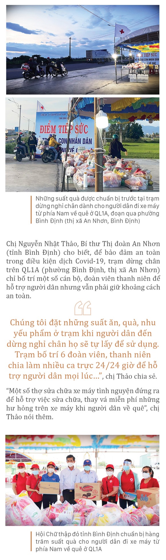 Nồng ấm nghĩa tình miền Trung hỗ trợ dòng người về quê ảnh 43