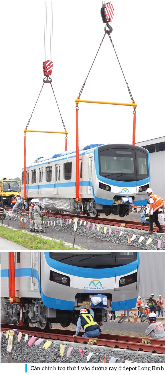 Toàn cảnh hành trình 3 toa tàu metro số 1 về TPHCM ảnh 16