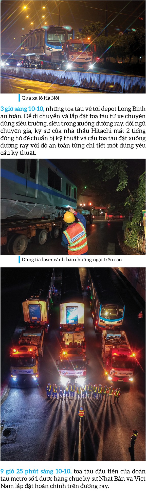 Toàn cảnh hành trình 3 toa tàu metro số 1 về TPHCM ảnh 12