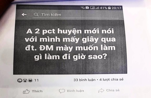Cho rằng bị “xúc phạm” trên facebook, Phó Chủ tịch huyện đề nghị công an xử lý ảnh 3