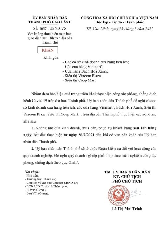 Tiền Giang: người dân không ra đường từ 18 giờ đến 6 giờ sáng hôm sau ảnh 2