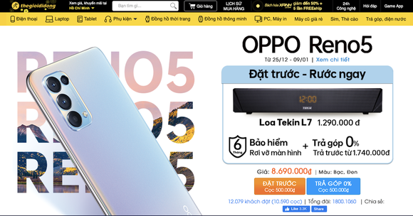 21.000 đơn cọc OPPO Reno 5 sau 4 ngày ra mắt ảnh 1
